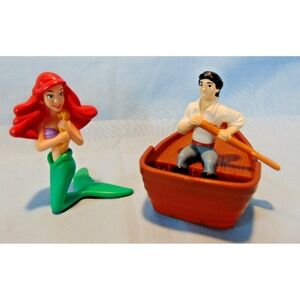 Lot of 2 Disney Little Mermaid Figurines "Ariel & Prince Eric" Figurines‎ Toys